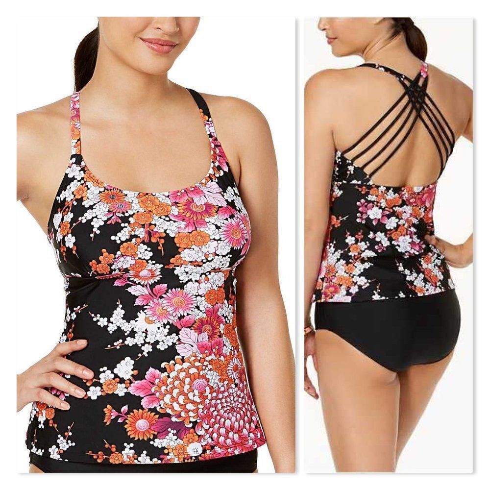 Island Escape Strappy Back Tankini size 8 - NEW